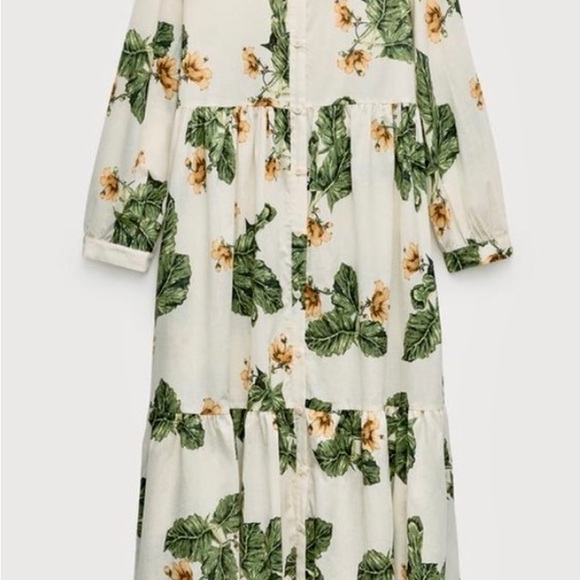 ZARA PRINTED MAXI DRESS SMALL - Picture 1 of 9